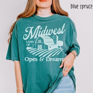 Distressed Midwest Land of Opes Comfort Colors T-Shirt