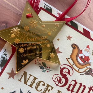 Nice List with Star ornament