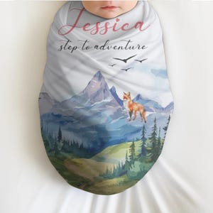 Personalized Forest Baby Blanket: Woodland Adventure Fleece Gift