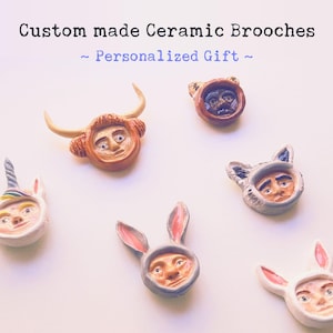 Made to Order Keramik Broschen für authentische Outfit Keramik Brosche Tier Design für Jacken tragbar niedlichen Ton Pin Bedeutung Geburtstagsgeschenk