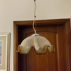 Murano Vintage Ceiling Lamp/ Murano Glass Light/Hand Blown Light/Hanging Light/Murano Style Chandelier /70s