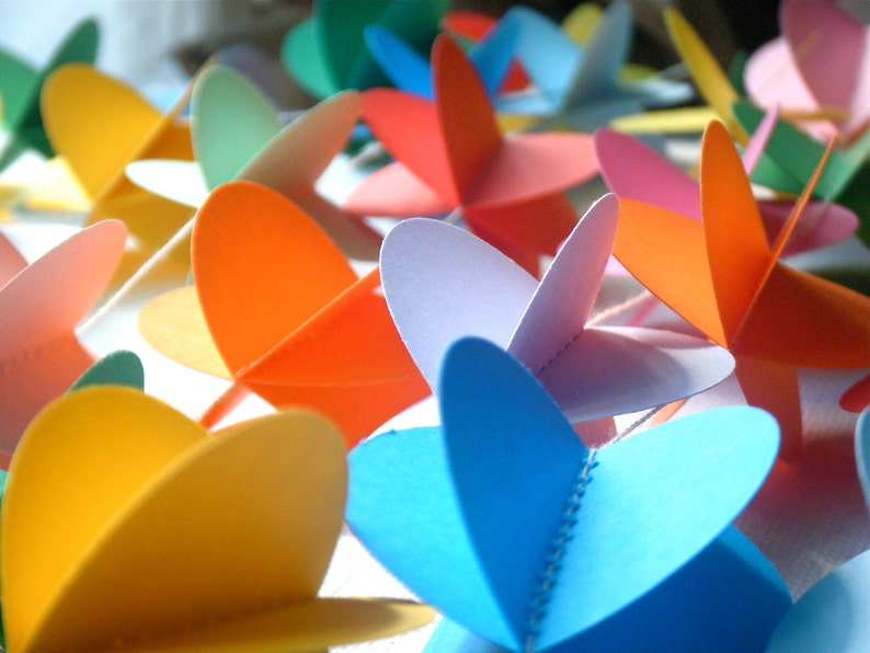 Pom Pom Paper Garland 3D Garland Party Decor Paper Etsy