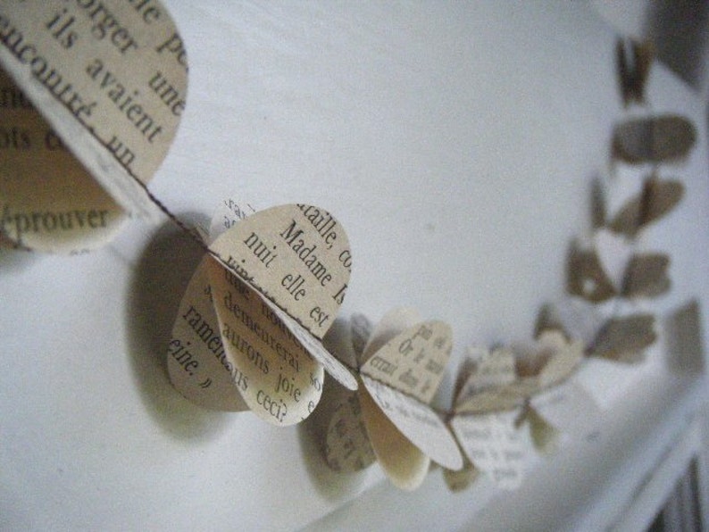 10 Feet Wedding Home Decor Garland Vintage French/Spanish/Dutch/Russian/Hungarian Spheres Paper Garland image 2