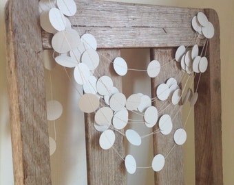 Wedding Garland, 1 1/2" Circles, Party Decoration, Circle Garland, Wedding Decor, Home Decor, Garland, Bridal Shower Decor, Paper decoration