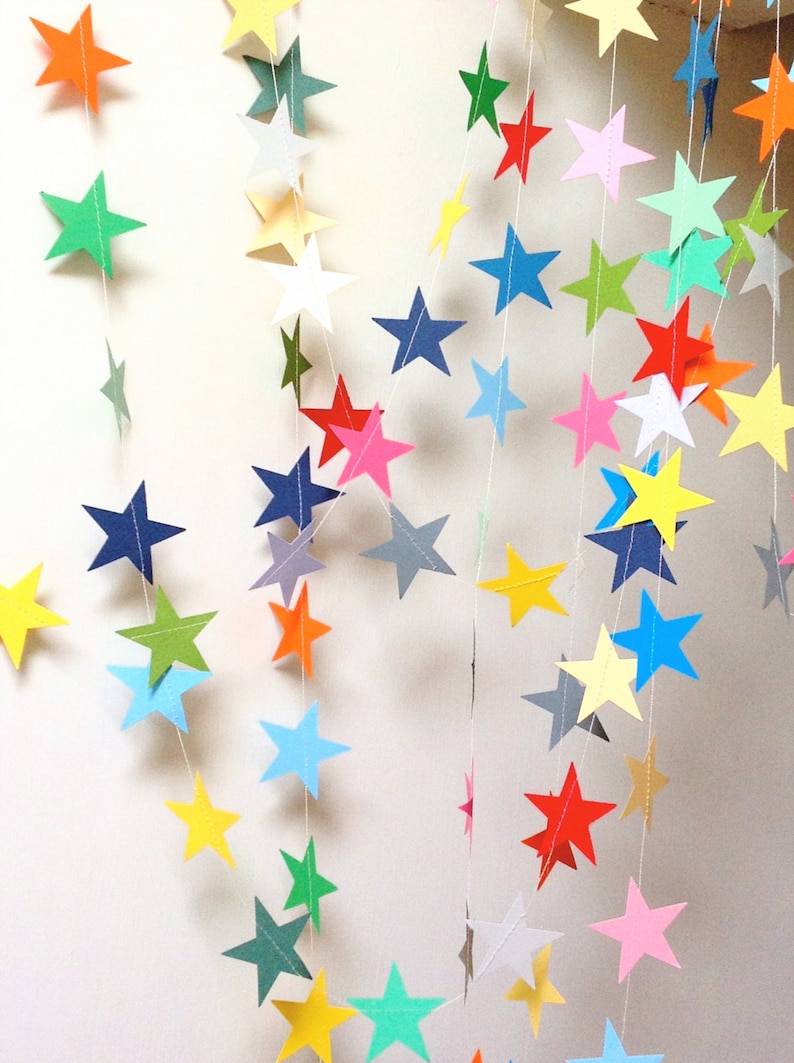 Star Garland Party Decoration Baby Shower Nursery Decor Birthday Choose Your Length 9 20 Feet image 4