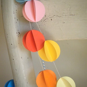 Pom Pom Paper Garland 3D Garland Party Decor Paper Decoration Birthday Decoration Choose Your Length image 2