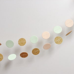 Gold Glitter Garland, 2 Circles, Wedding Garland, Wedding Decoration, Gold Wedding, Party Decor, ,Bridal Shower, Glitter Garland image 3