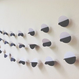 Scandi Monochrome Garland Black White Garland Paper Decoration Photo Prop Paper Bunting Party Decoration Modern Decor image 5