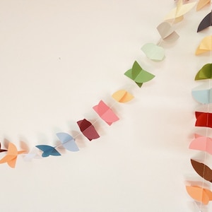 Rainbow Garland, Modern Paper Garland, Party Decor, Photo Prop, Nursery Decor, Sustainable Decor, Recycled Garland, Wedding Decoration, Eco image 1