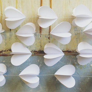 Ghirlanda nuziale 3D, decorazione per feste, lunghezza del colore personalizzata, cuori, addio al nubilato, decorazioni di carta, decorazioni per matrimoni, ghirlanda 3D,