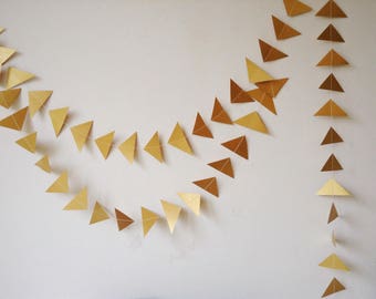 Wholesale, Multi Pack Garlands, Wedding Package, Gold Triangle Garland, Wedding Decor, Geometric, Christmas, Wedding Decor, Paper Garland,