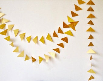 Gold Geometric Wedding Garland - Party Decoration - Wedding Decor - Triangle - Christmas - Decoration - Choose Your Length