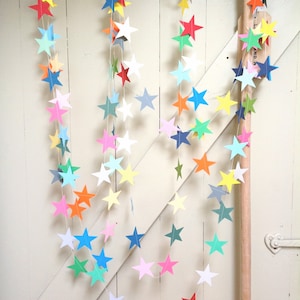 Star Garland Party Decoration Baby Shower Nursery Decor Birthday Choose Your Length 9 20 Feet image 2