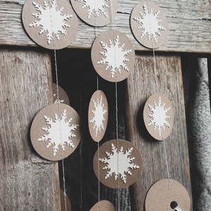 Snowflake Garland Winter Decor Christmas Decoration Holiday Decor Party Decor Christmas Garland Winter Wedding Cusom Lengths image 4