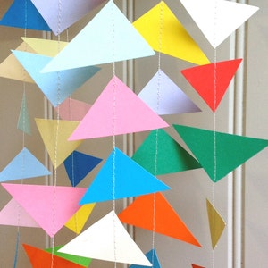 Geometric Paper Garland Triangles Garland Party Decor Photo Prop Paper Decoration Birthday Decor Choose Your Length and Colour image 4