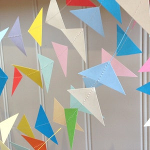 Geometric Paper Garland Triangles Garland Party Decor Photo Prop Paper Decoration Birthday Decor Choose Your Length and Colour image 3