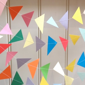 Geometric Paper Garland Triangles Garland Party Decor Photo Prop Paper Decoration Birthday Decor Choose Your Length and Colour image 2