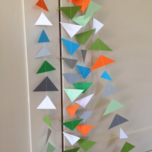 Geometric Paper Garland Triangles Garland Party Decor Photo Prop Paper Decoration Birthday Decor Choose Your Length and Colour image 5