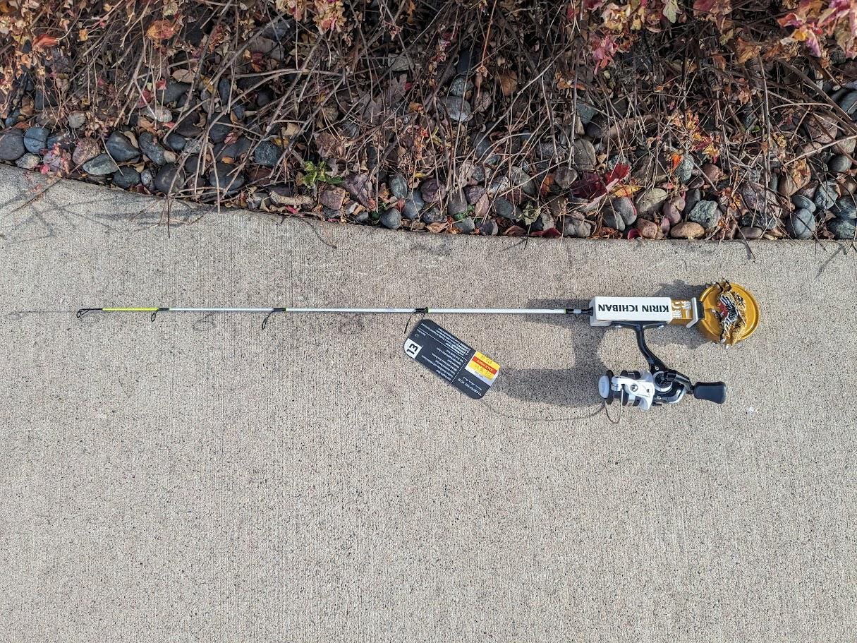 beer tap ice fishing pole Kirin Ichiban Beer Tap Handle Ice Fishing Pole - 13 Fishing Thermo Combo  (28in, Medium)