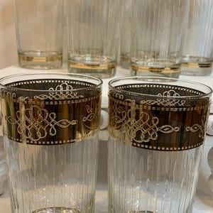 Set of 8 Vintage Culver "Tyrol" Highball Glasses
