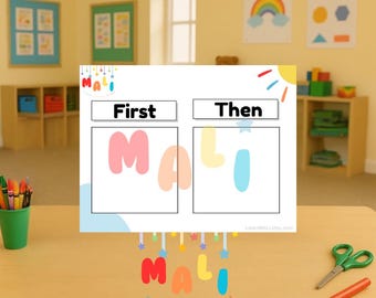 MALI : Printable PECS First-Then Sequence Visual