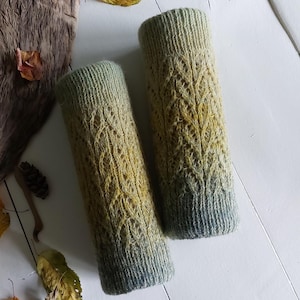 Leg warmers women, winter outfit, yellow legwarmers, fall knitwear