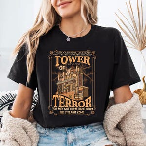 Tower of Terror Metal Shirt: Unisex Disney Goth Punk Tee