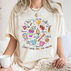 Comfort Colors I'm Just Here For The Snacks T-Shirt, Disney Food Shirts, Disneyland Shirt, Disneyworld Vacation T-shirt