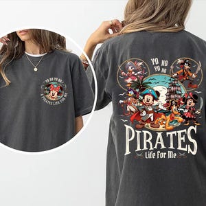 Comfort Colors Two-Sided Pirates Mickey Shirt, Yo Ho Yo Ho A Pirate&#39;s Life for Me, Caribbean, Disney Cruise Shirt, Mickey & Friends, Disney