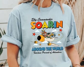 Comfort Colors Disney Soarin' Around The World T-Shirt,  Ride Epcot Center