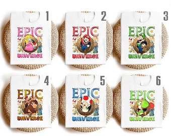 Custom Epic Universe Family Vacation Shirt, Super Mario Matching Group Tees, Mario Epic Universe 2026 Shirt