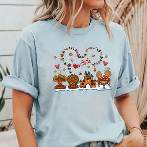 Comfort Colors Disney Gingerbread Castle Shirt, Christmas Castle Shirt, Disney Christmas Shirt, Mickey Christmas Shirt, Christmas Family