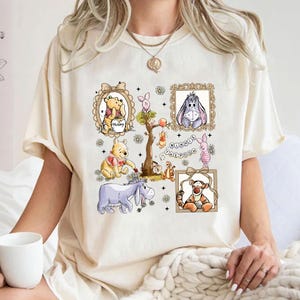 Comfort Colors Coquette Bow Winnie The Pooh Shirt, Pooh Bear Piglet Eeyore Shirt, WDW Disneyworld Girls Trip Shirt, Hundred Acre Woods Shirt