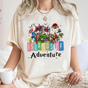 Comfort Colors Islands of Adventure Shirt, Bleached Universal Family Shirt, Universal Studio Shirt,Family Vacation, Disney Castle Shirt