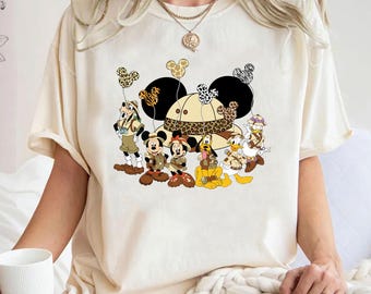 Comfort Colors Disney Safari T-Shirt, Mickey and Friends Animal Kingdom Tee