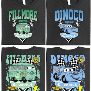 Comfort Colors Cars Family Trip Shirt, Pixar Lightning McQueen & Sally