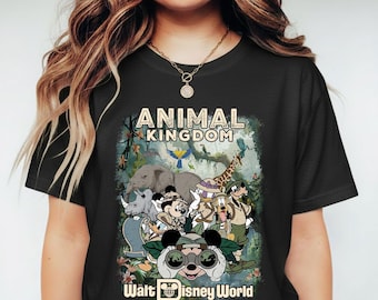 Comfort Colors Disney Let's Get Wild  Shirt, Animal Kingdom, Mickey And Friends, Safari Mode
