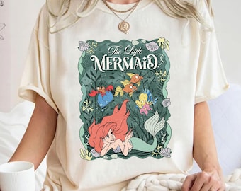Comfort Colors Ariel and Flounder Retro Shirt