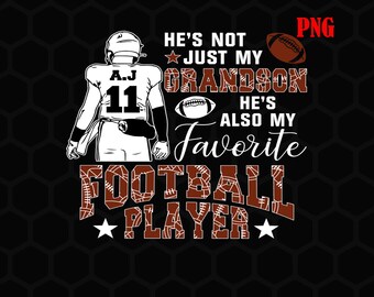 Football Grandma PNG, Favorite Player Grandson Design