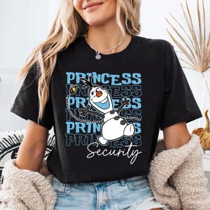 Comfort Colors Olaf Princess Security Dad Shirt, Olaf Snowman Guard Shirt, Princess Protection Frozen, Elsa Anna Olaf, Father&#39;s Day Shirt