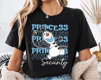 Comfort Colors Olaf Princess Security Dad Shirt, Frozen Father's Day Tee