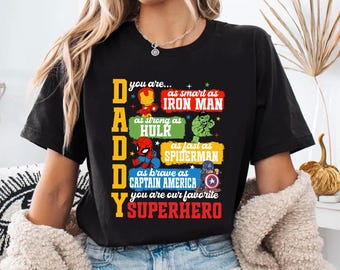 Comfort Colors Daddy Superhero Shirt, Father's Day Gift