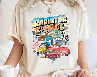 T-shirt Radiator Springs Comfort Colors, T-shirt Lightning McQueen Family Trip