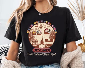 Comfort Colors Disney Skyliner Shirt, Mickey and Friends Travel Tee