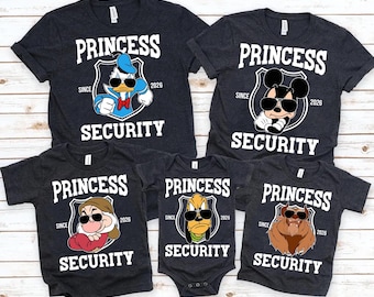 Custom Disney Characters Princess Security Shirt, Father's Day Tee, Boyfriend Gift