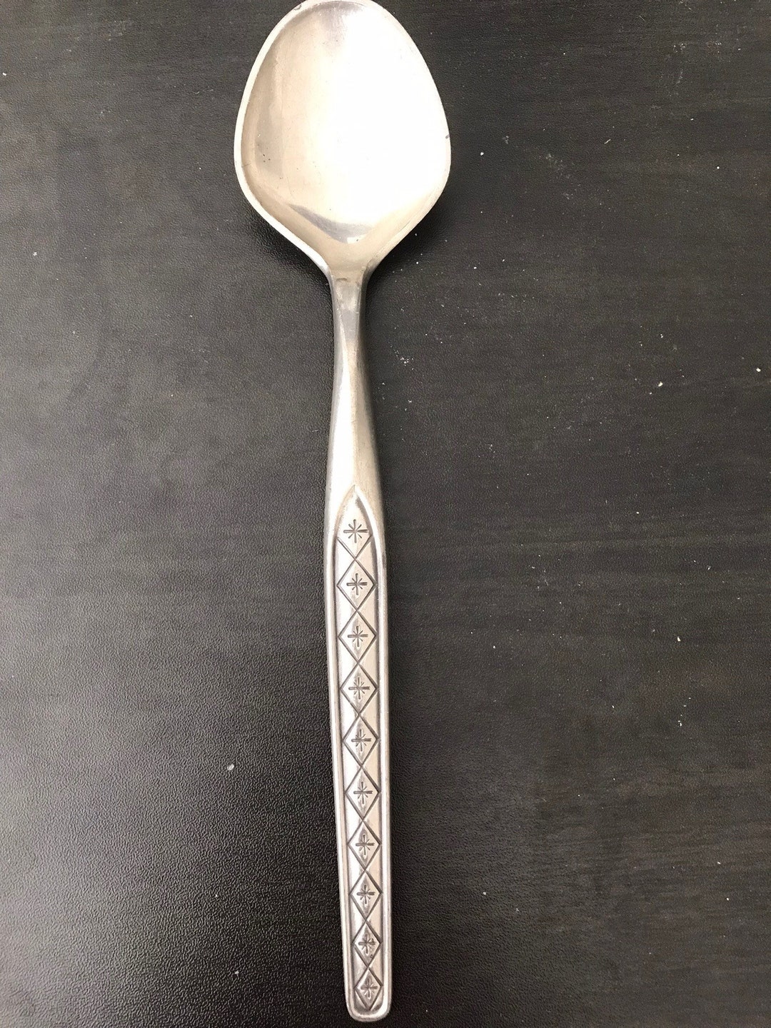 Pewter Serving Spoon HS Tinn Norway Etsy