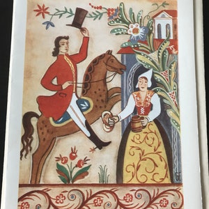 Swedish cards depictions of old scene paintings by G Ekstrom