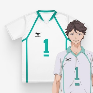 Haikyuu - Aoba Johsai High Jersey and Shorts Set – Haikyuu Toru Oikawa & Hajime Iwaizumi Sport Shirt and Cosplay Outfit Costume