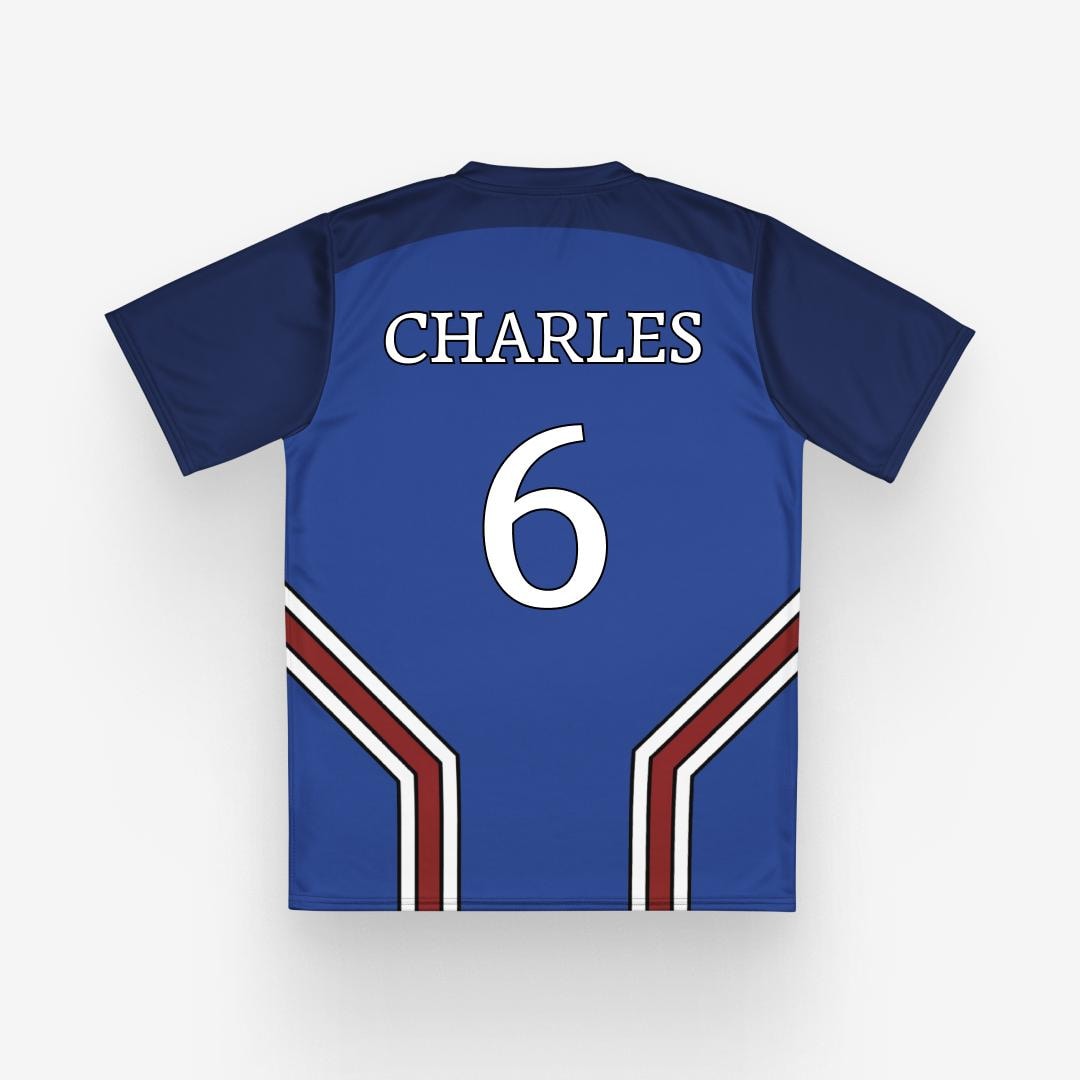 Paris X Gen (PXG) Soccer Jersey, Blue Lock Rin Itoshi Football T