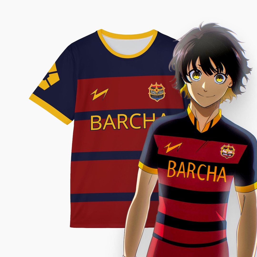 Blue Lock Fc Barcha Football Jersey, Meguru Bachira Cosplay Blue Lock Fc Barcha Football Jersey, Meguru Bachira Cosplay